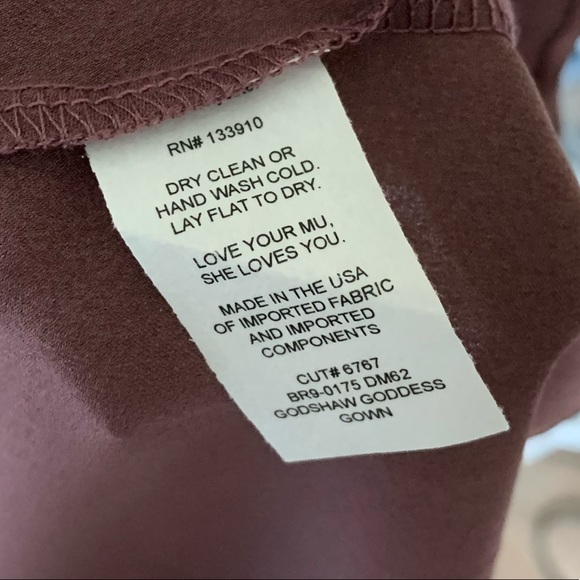 Show Me Your Mumu Godshaw Goddess Gown in Dusty Plum Luxe Satin - Picture 4 of 7